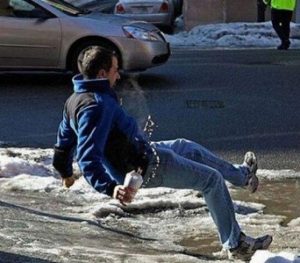 Cariati Law Toronto, Ontario Injury Lawyers Personal Injury Slip and Fall Man slipping on ice