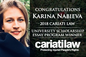 Cariati Law Announces the 2018 College Scholarship Essay Winner