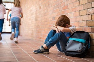 Child alone in school