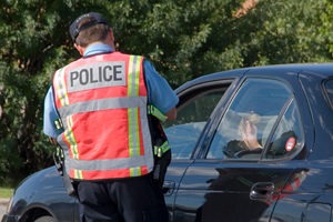 Police Pulling over Driver