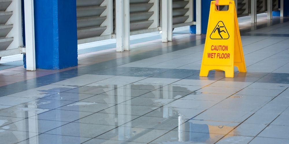 Many property managers do not maintain their property safely. A wet floor can be a slip and fall hazard and cause serious injury.