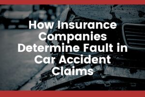 How insurance companies determine fault in car accident claims in Ontario, Canada.