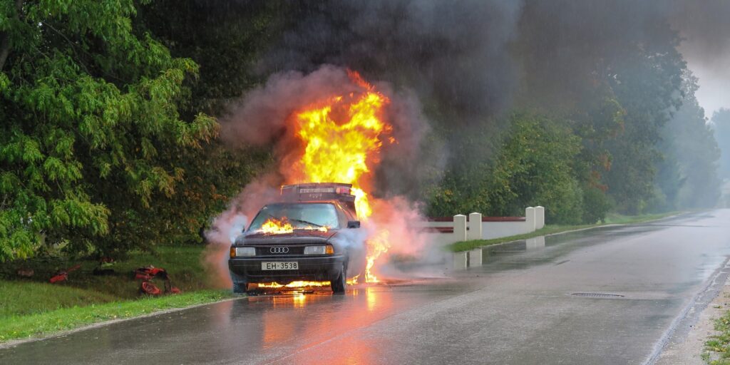 A driver was hit in a head-on collision and suffered server injuries in Mississauga, Ontario.